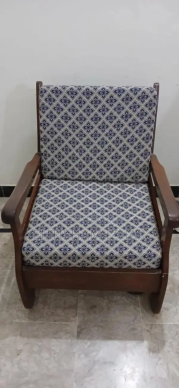 Wooden Living Room Sofa Set with Matching Table - 5 Seater