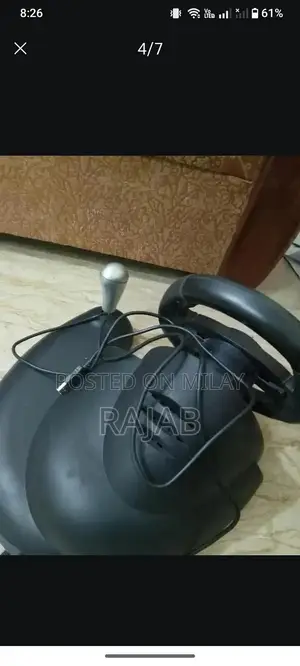 Gaming Steering Wheel with Brake and Accelerator Controls