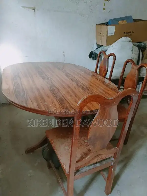 Dininig table with 6 chairs and sofa table with prayer  choki