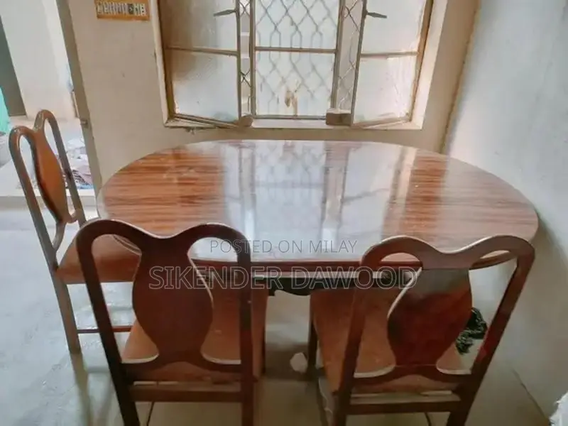 Dininig table with 6 chairs and sofa table with prayer  choki