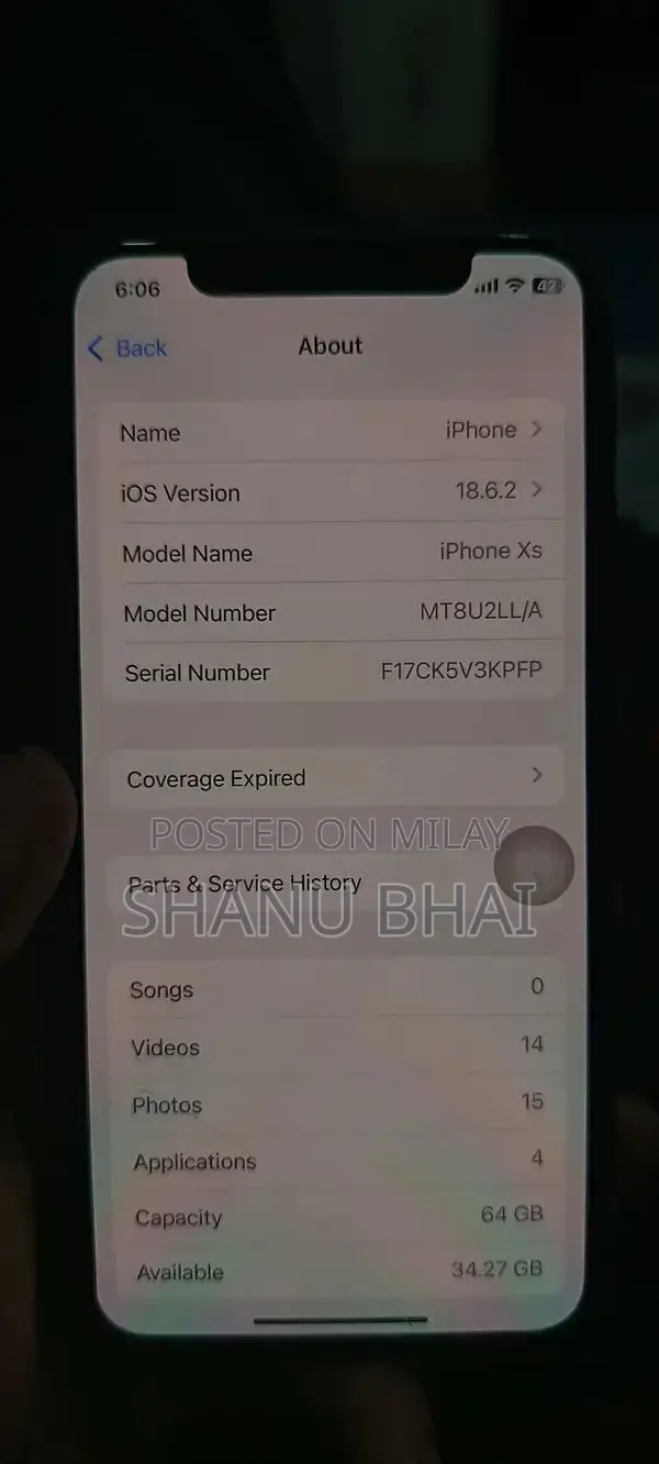 Apple iPhone XS 64GB Non-PTA Unlocked Smartphone