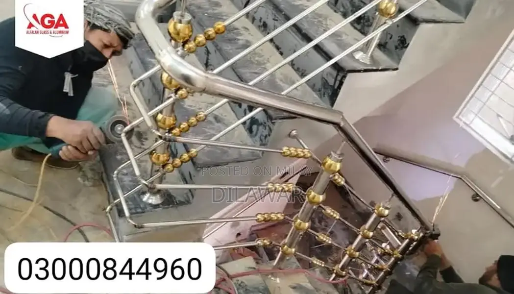 Steel Railing, Glass Railing, Iron, Stairs, Balcony, terrace,Stainless