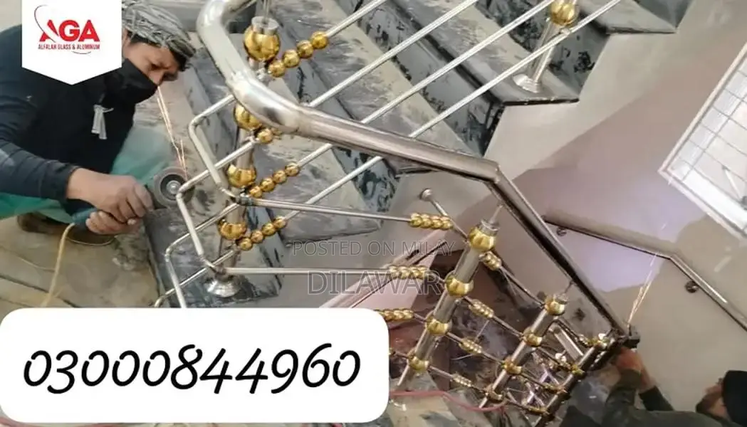 Steel Railing, Glass Railing, Iron, Stairs, Balcony, terrace,Stainless