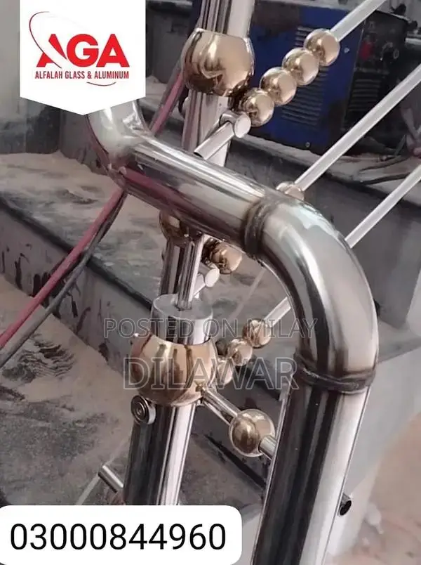 Steel Railing, Glass Railing, Iron, Stairs, Balcony, terrace,Stainless