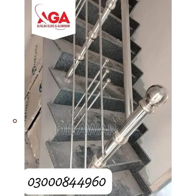 Steel Railing, Glass Railing, Iron, Stairs, Balcony, terrace,Stainless