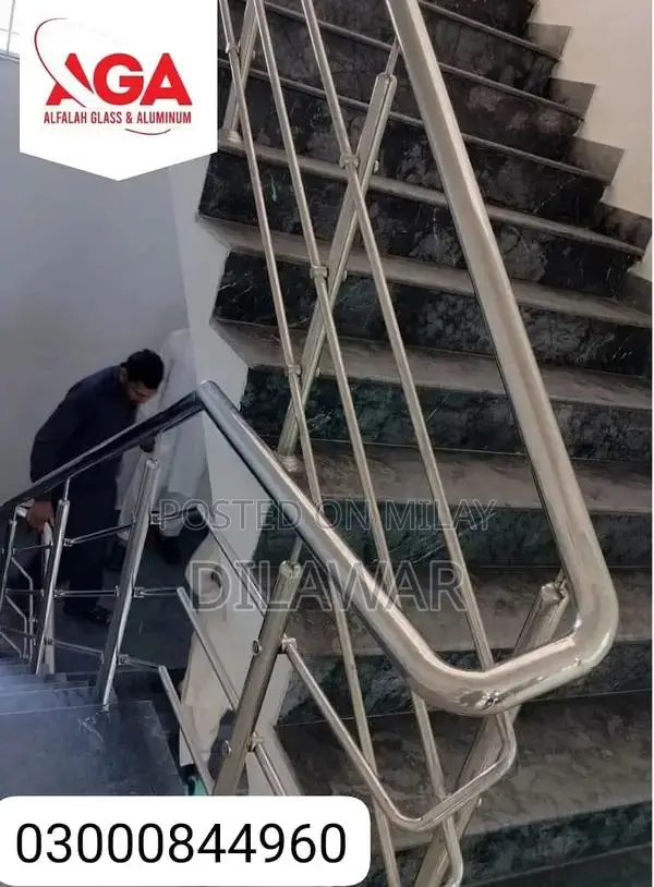 Steel Railing, Glass Railing, Iron, Stairs, Balcony, terrace,Stainless