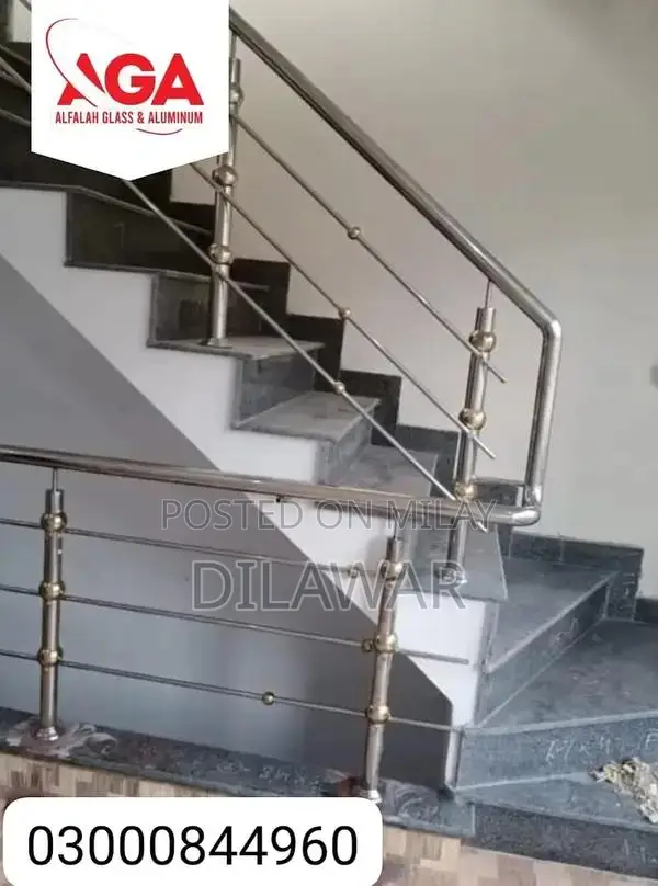 Steel Railing, Glass Railing, Iron, Stairs, Balcony, terrace,Stainless