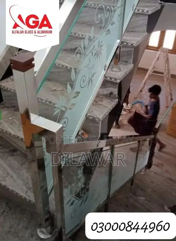 Steel Railing, Glass Railing, Iron, Stairs, Balcony, terrace,Stainless