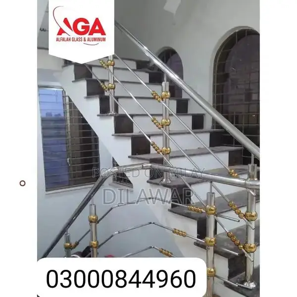 Steel Railing, Glass Railing, Iron, Stairs, Balcony, terrace,Stainless