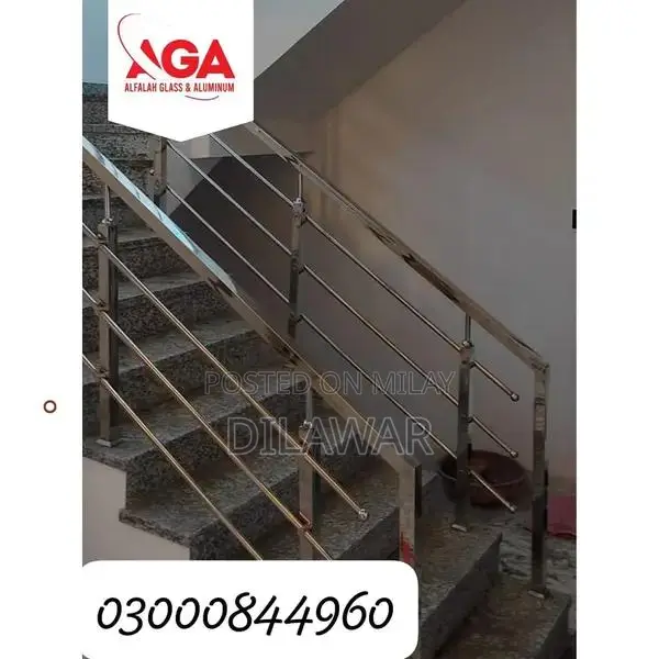 Steel Railing, Glass Railing, Iron, Stairs, Balcony, terrace,Stainless