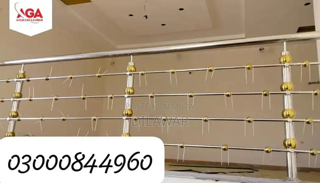 Steel Railing, Glass Railing, Iron, Stairs, Balcony, terrace,Stainless