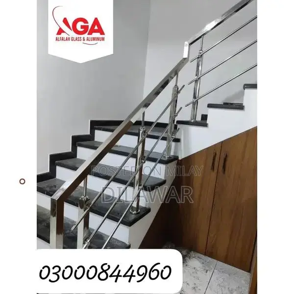 Steel Railing, Glass Railing, Iron, Stairs, Balcony, terrace,Stainless