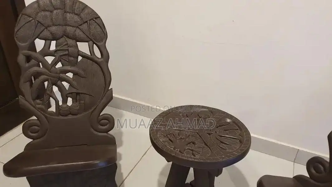 African chairs and table (Decorations) for sale .