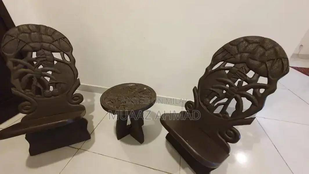 African chairs and table (Decorations) for sale .