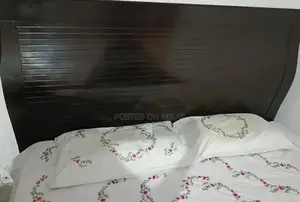 Wooden Double Bed Frame with Side Tables