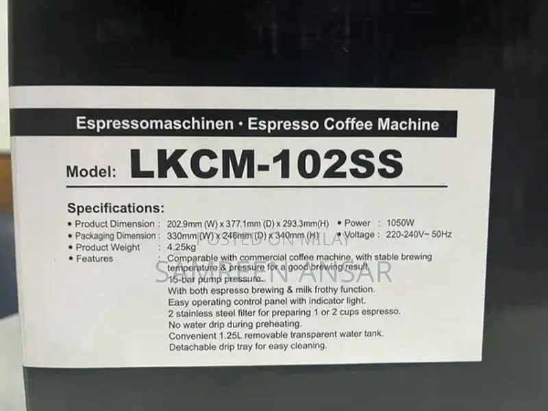 Espresso and Cappuccino Machine - Home Brewing Appliance