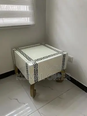Photo - Modern Wooden Center and Side Table Set with Glass Tops