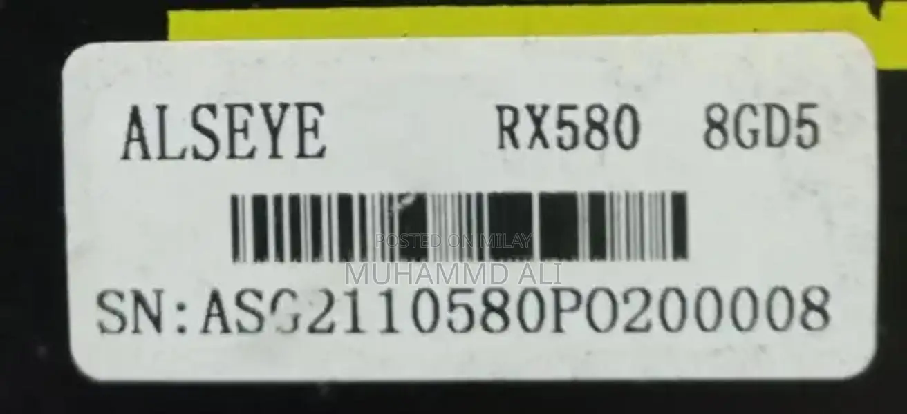 Alseye RX 580 8GB Graphics Card