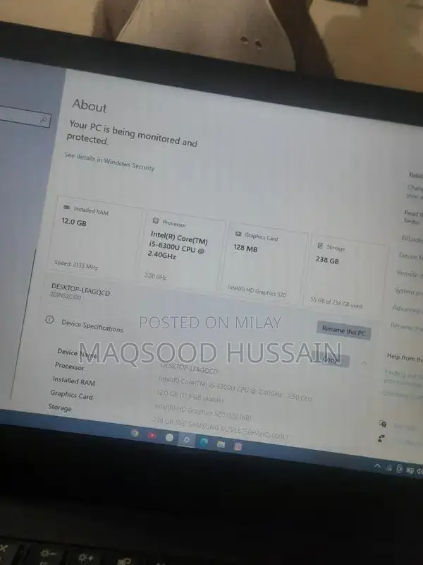 Lenovo ThinkPad T470 Laptop - i5 6th Gen, 12GB RAM, 256GB SSD
