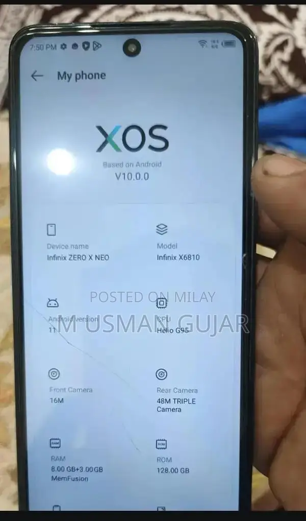 Infinix Zero X Neo Smartphone 8GB RAM 128GB Storage