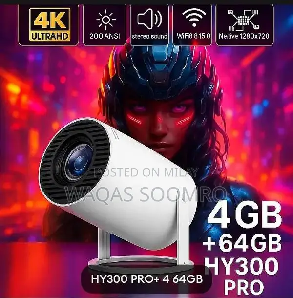Android 11 Home Cinema Portable Projector 4K Support