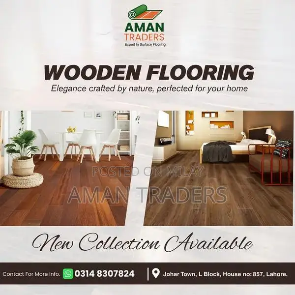 Semi Glossy Wooden Floor Tiles and Vinyl Flooring Solutions