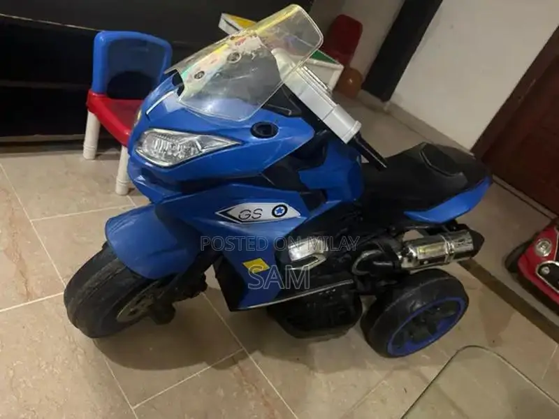 Kids Blue Double Motor Heavy Bike