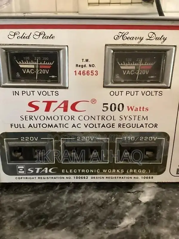STAC 500W Automatic Voltage Regulator Stabilizer