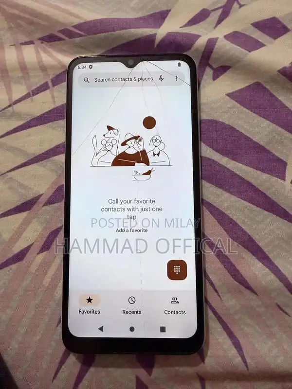 Redmi A2+ Smartphone with Cracked Screen