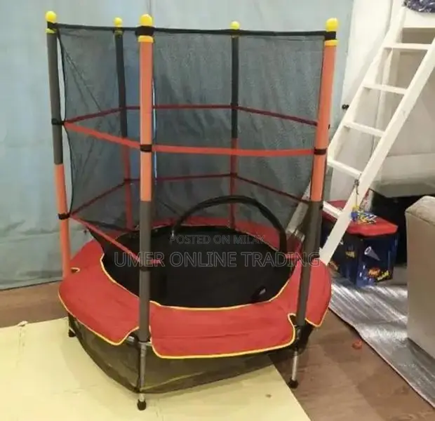 Kids Fitness Trampoline with Safety Net - Multiple Sizes Available