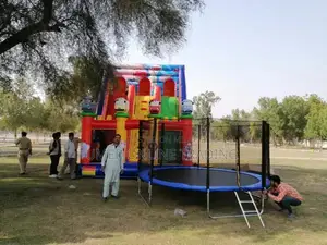 Kids Fitness Trampoline with Safety Net - Multiple Sizes Available