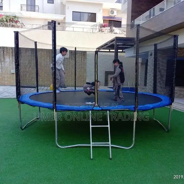 Kids Fitness Trampoline with Safety Net - Multiple Sizes Available