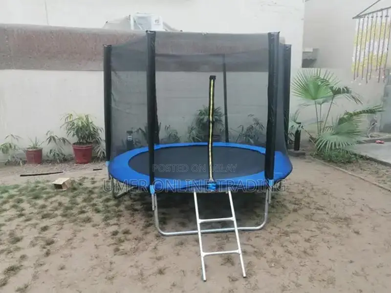 Kids Fitness Trampoline with Safety Net - Multiple Sizes Available