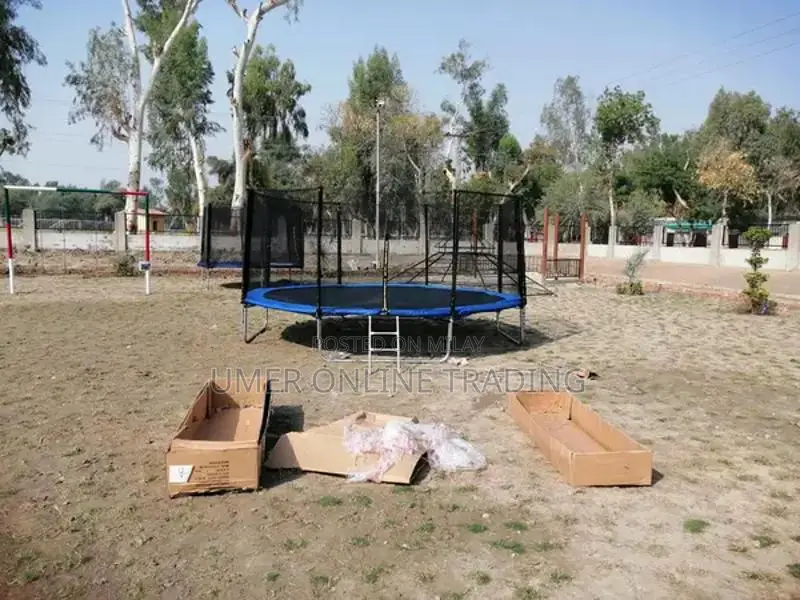 Kids Fitness Trampoline with Safety Net - Multiple Sizes Available