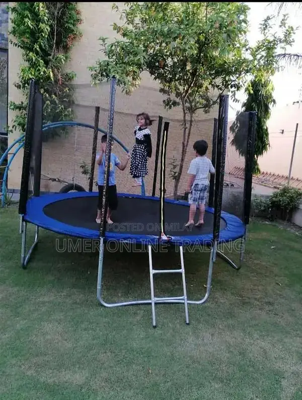 Kids Fitness Trampoline with Safety Net - Multiple Sizes Available
