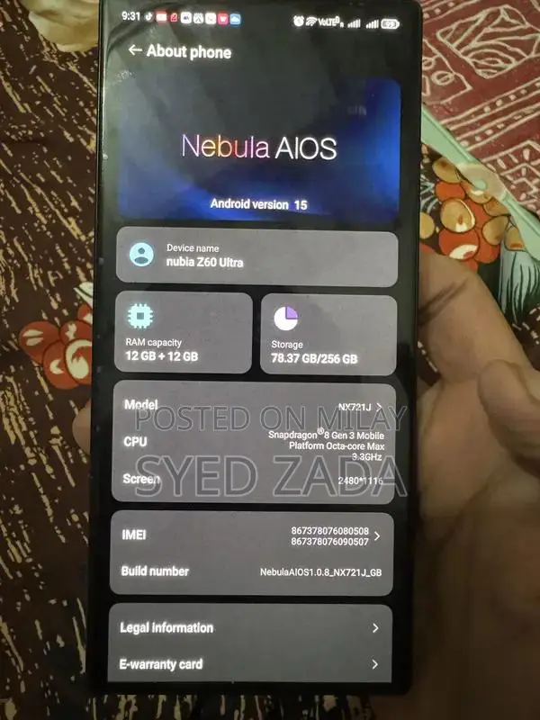 Nubia Z60 Ultra Smartphone - Gaming Performance Device