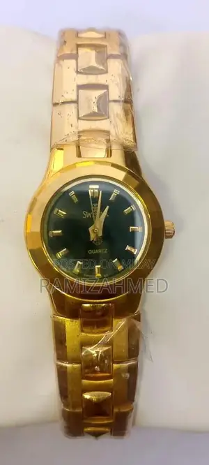 Swistar Luxury Gold-Plated Stainless Steel Fashion Watch