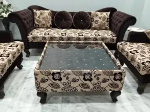 Photo - 7-Seater Sofa Set with Dewan, Center Table, and Cushions