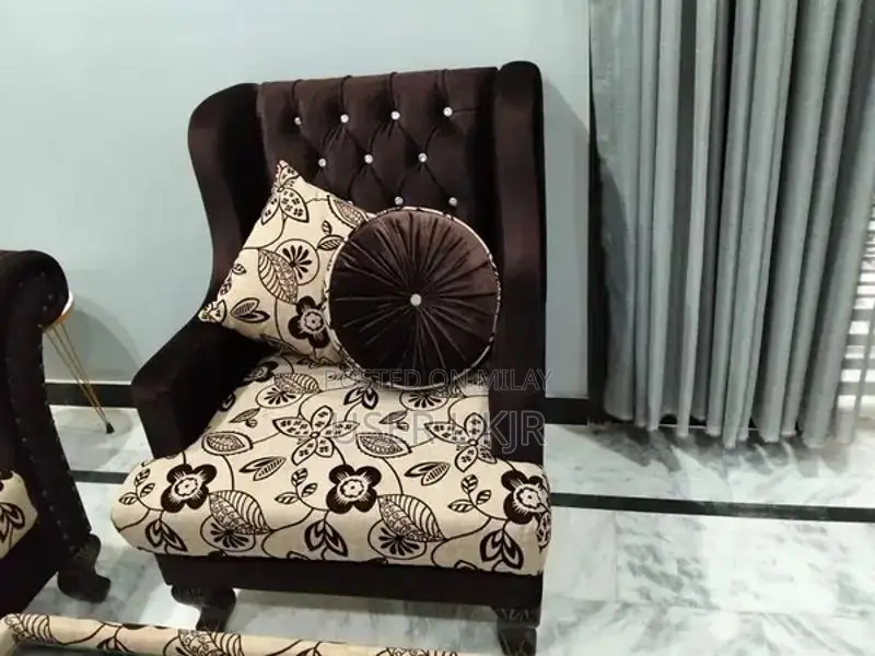 7-Seater Sofa Set with Dewan, Center Table, and Cushions