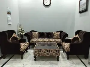 7-Seater Sofa Set with Dewan, Center Table, and Cushions