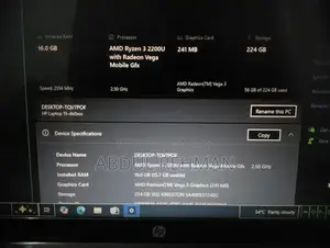 HP Laptop with AMD Ryzen 3, 16GB RAM, 256GB SSD