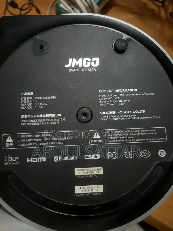 JMGO G3 3D and full hd Chinese compony projector