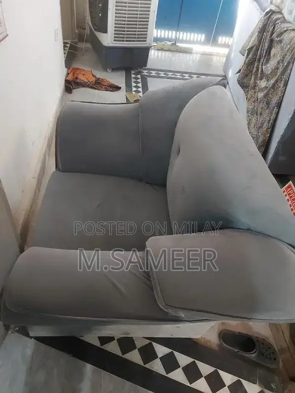 GREY CRUSH VELVET SOFA only 2 month use . Best condition