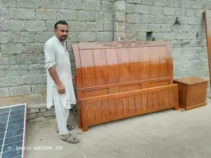 Photo - Handcrafted Wooden Bed Handmade Furniture Piece