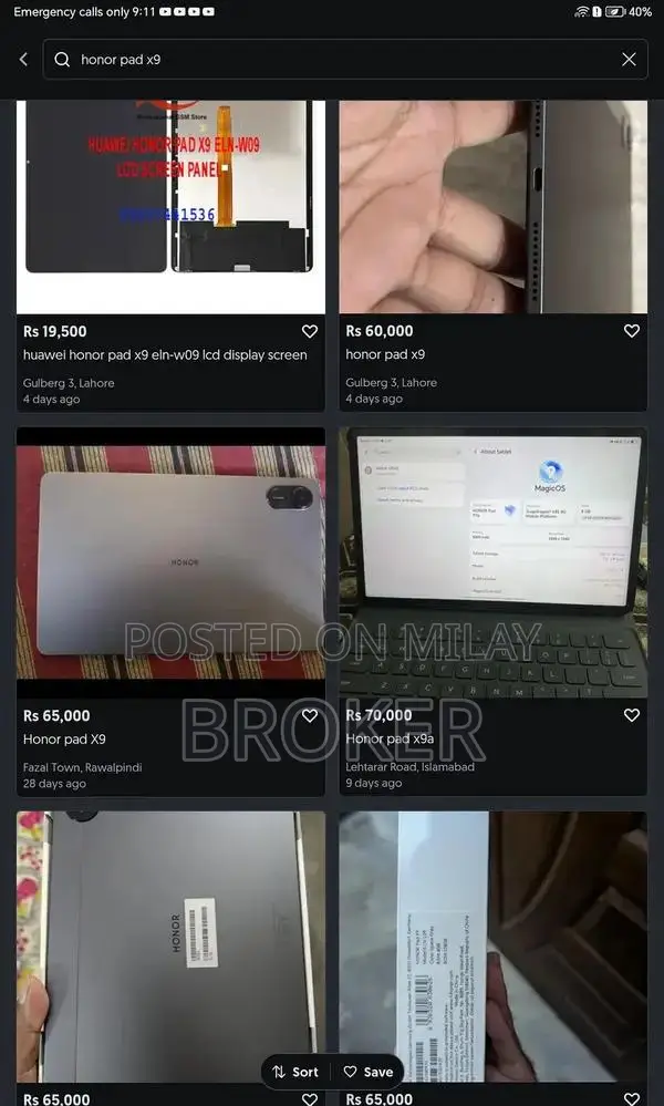 Honor Pad X9 Gaming Tablet with Glass Protection Option