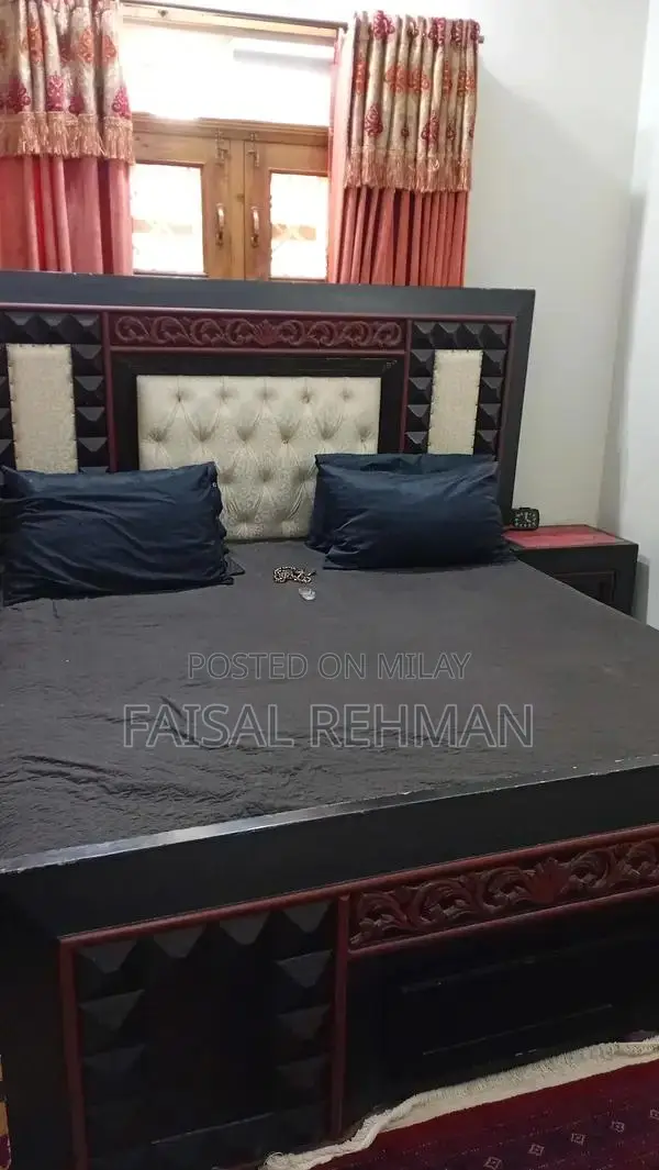 King Size Bedroom Set with Mattress and Side Tables