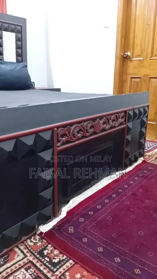 King Size Bedroom Set with Mattress and Side Tables