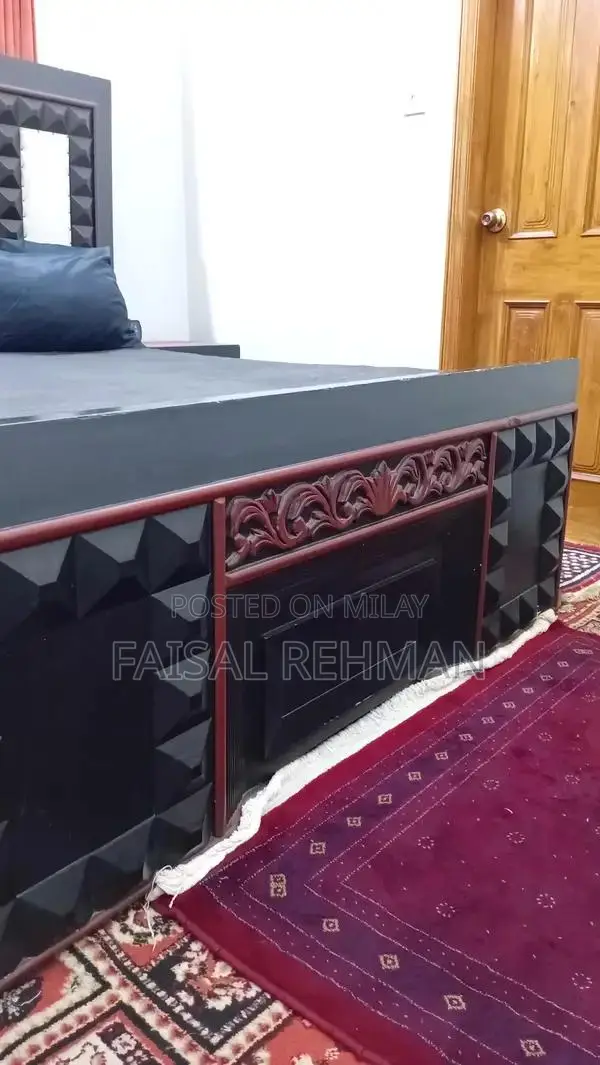 King Size Bedroom Set with Mattress and Side Tables