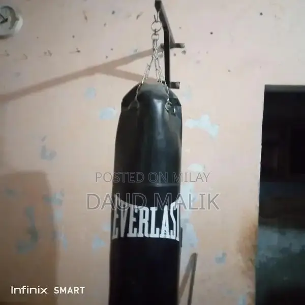Heavy Duty Sand-Filled Standing Punching Bag with Wall Mount and Glove