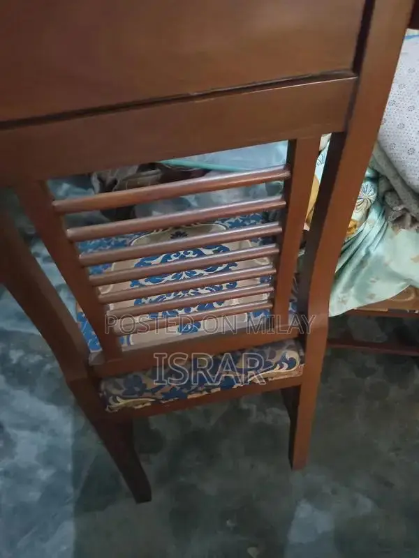 Dining Room Set with Table, 6 Chairs, and Decorative Mirror